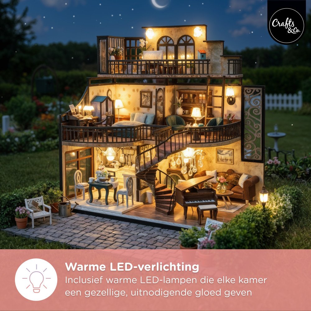 Miniatuurhuis Bouwpakket Groot - Droomvilla