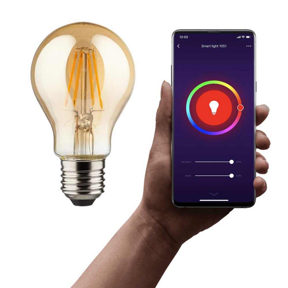 Smart LED lamp met filament - Peervormig