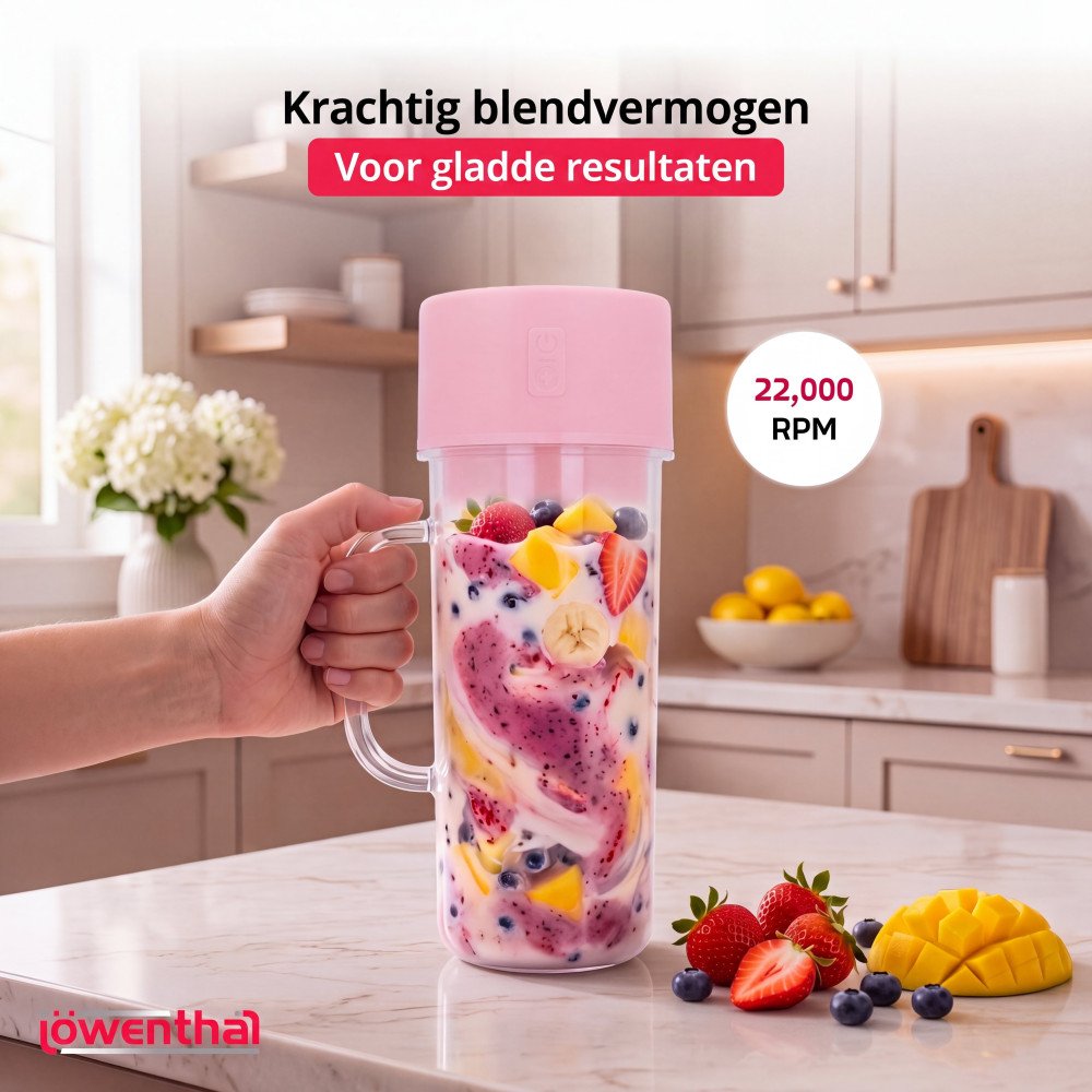 Portable Blender - Roze - 450 ml
