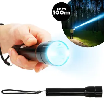 LED Zaklamp - Zwart