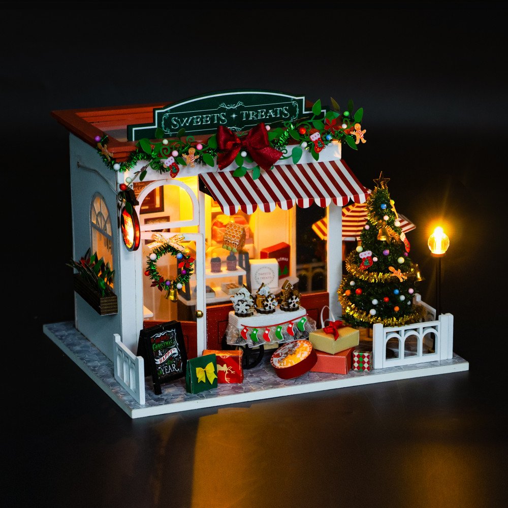 Miniatuurhuis Bouwpakket Medium - Kersthuisje Gingerbread Shop