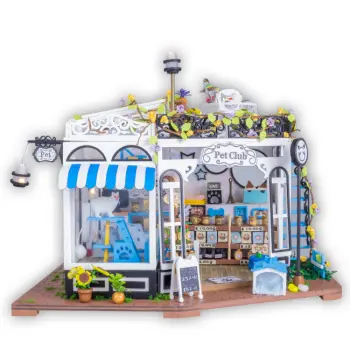 Miniatuurhuis Bouwpakket Groot - Dierenwinkel 'The Pet Club'