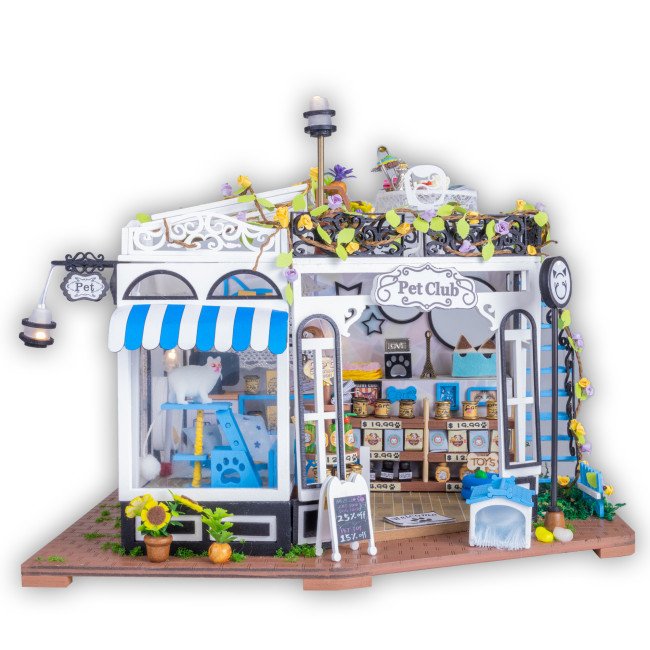 Miniatuurhuis Bouwpakket Groot - Dierenwinkel 'The Pet Club'