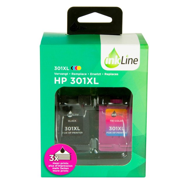Inkline HP 301XL Inktcartridges - 2-pack