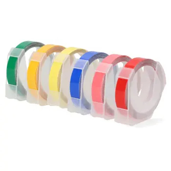 Embossing Label Maker Tape Navullingen - 6-pack - 9mm x 3m - Kleurenpakket