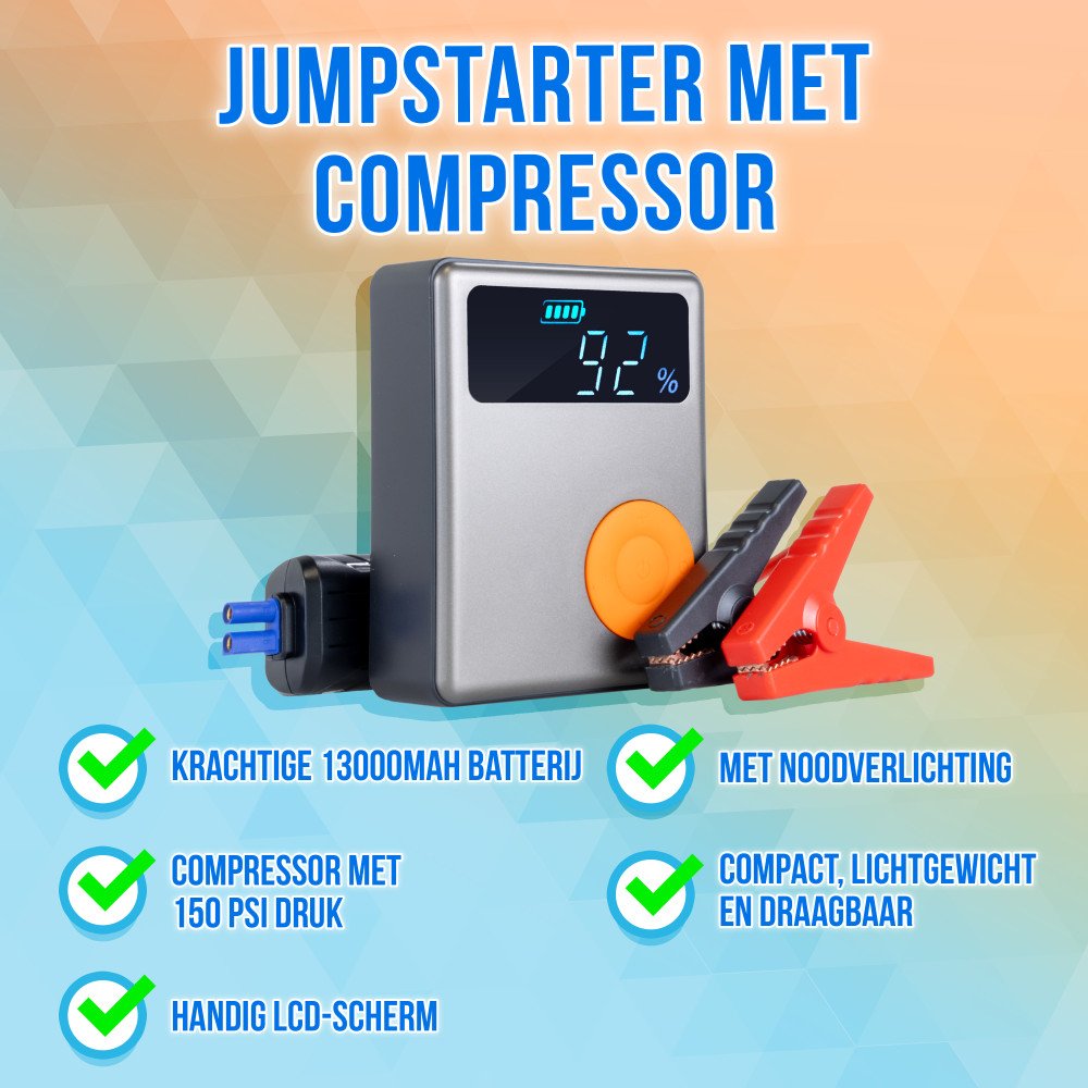 Jumpstarter met Luchtcompressor