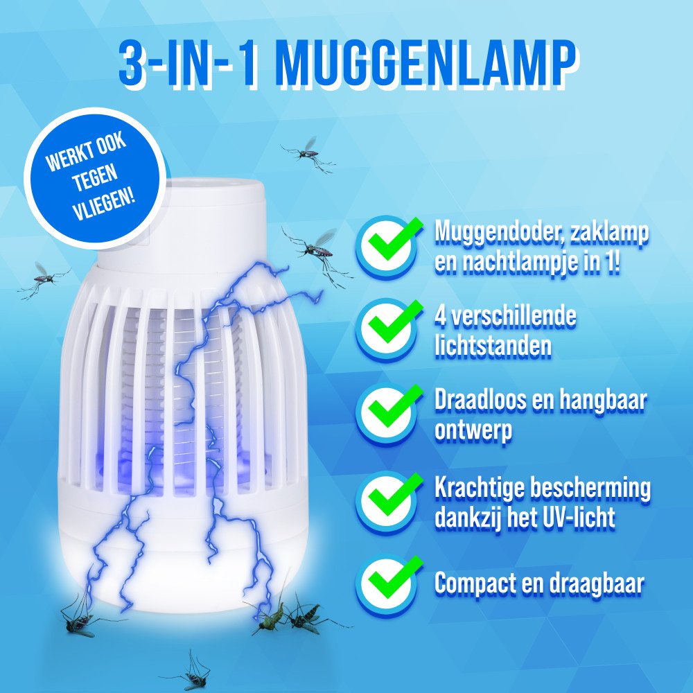 3-in-1 Muggenlamp