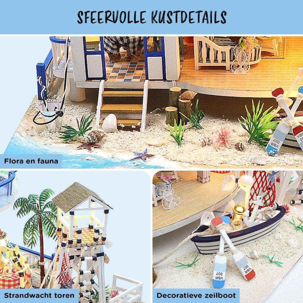 Miniatuurhuis Bouwpakket Groot - Strandhuis