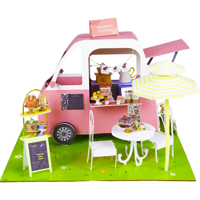 Miniatuur Bouwpakket Papier - Dessertwagen