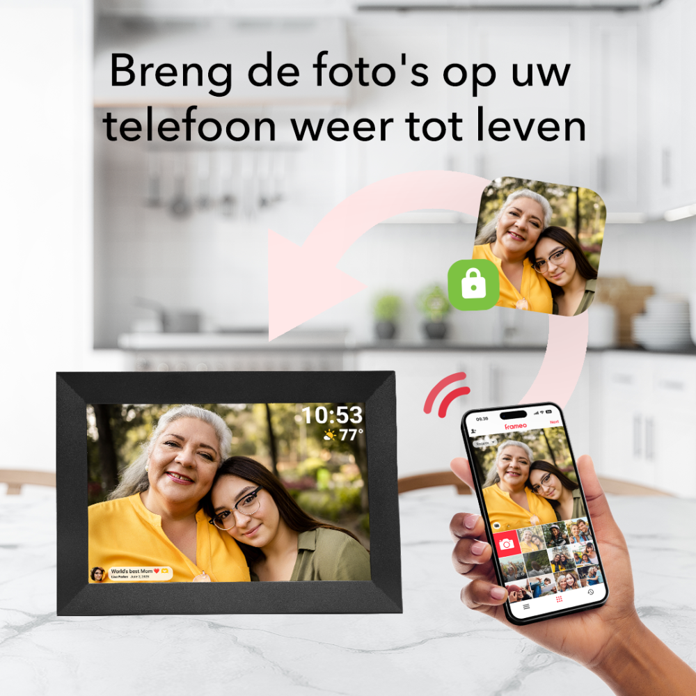 Digitale Fotolijst met WiFi - 10.1 inch