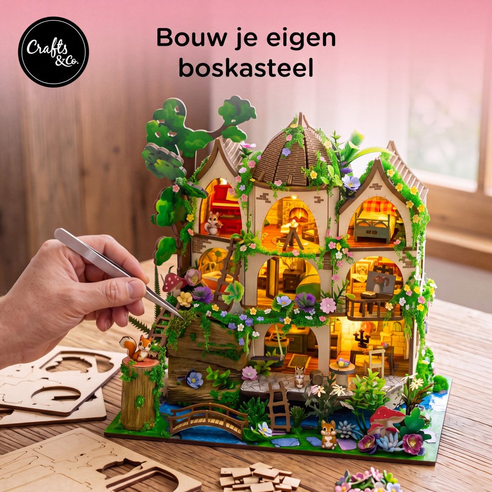 Miniatuurhuis Bouwpakket Medium - Boskasteel