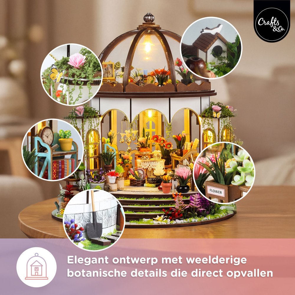 Miniatuurhuis Bouwpakket Medium - Botanical Haven