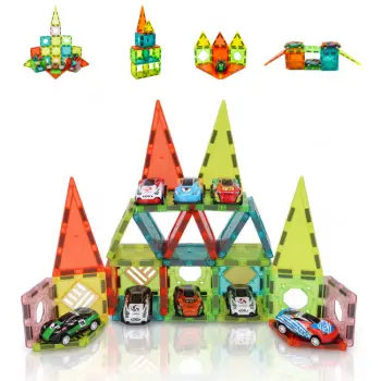 Magnetic Tiles - Parkeergarage Bouwset