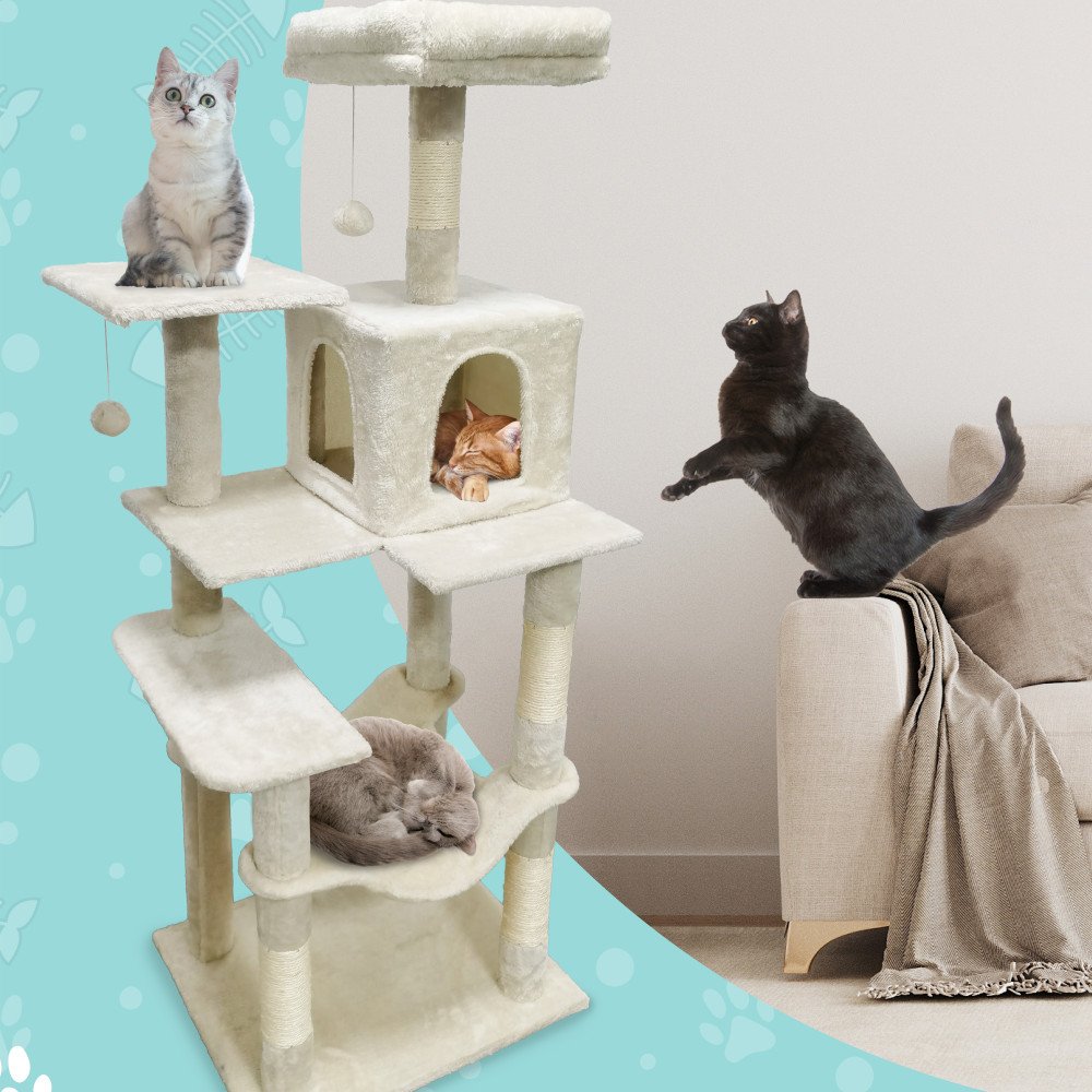 Krabpaal met Toren voor Katten - 5 Niveaus