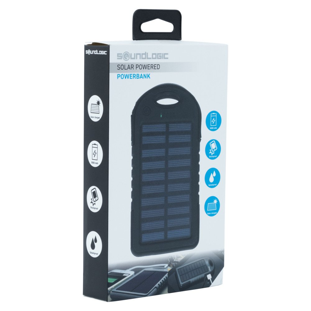 Solar Powerbank - Zwart