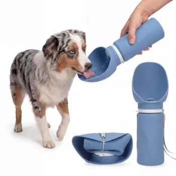 Honden Waterfles - Opvouwbaar - Blauw