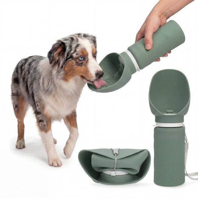 Honden Waterfles - Opvouwbaar - Groen