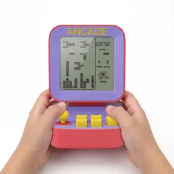 Retro Console Blokkenspel - Desktopversie - Rood met paars