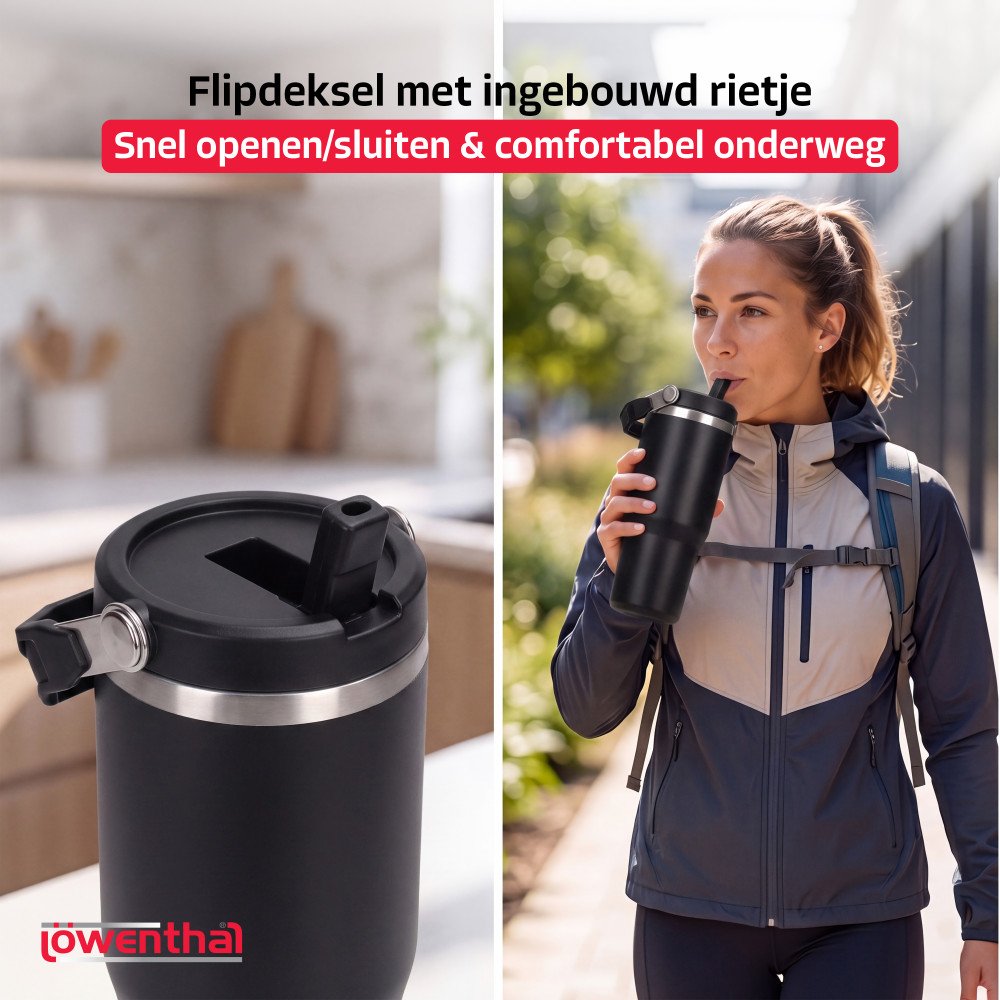Thermosfles - Zwart - 800 ml