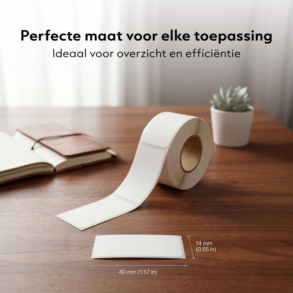 Navullingen Fichero Label Printer - 14 x 50mm - Wit en Transparant - 6 Labelrollen