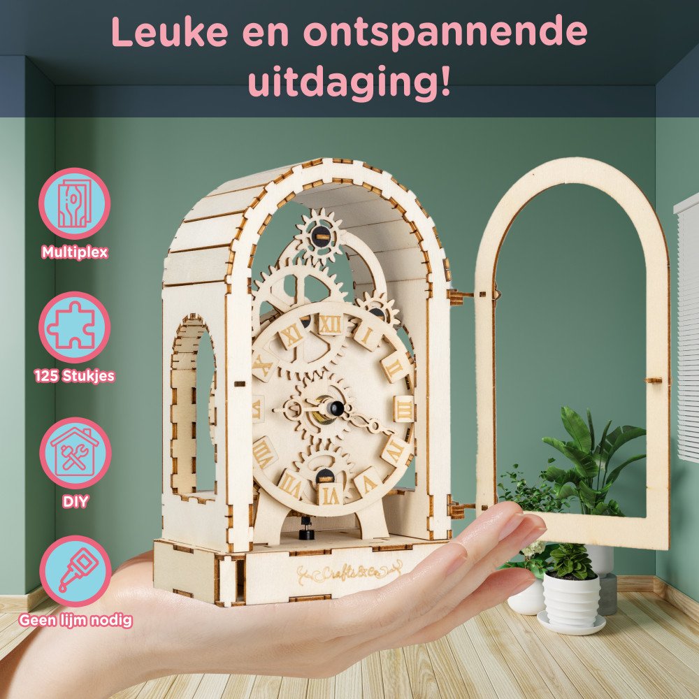 Houten Bouwpakket - Vintage Klok