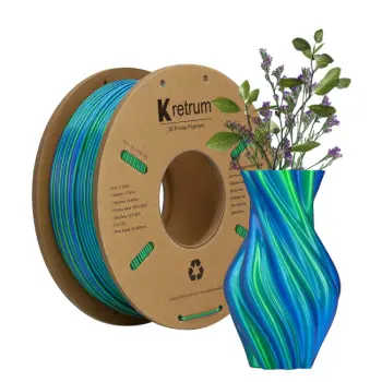 Silk PLA Filament multicolor - Groen - Blauw