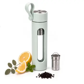 Glazen Theefles met Infuser - Groen
