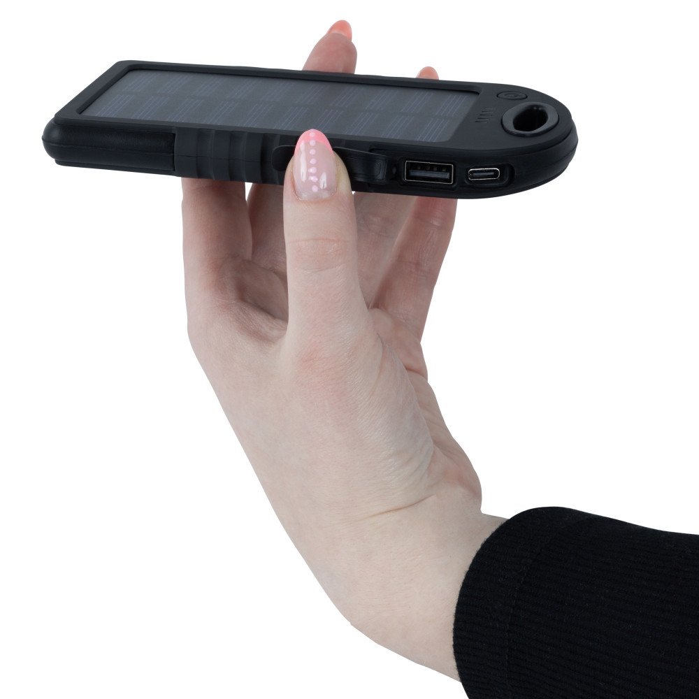Solar Powerbank - Zwart