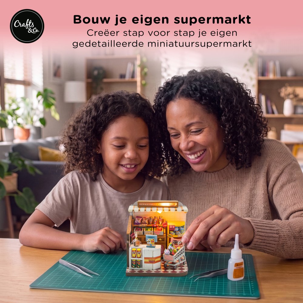 Miniatuurhuis Bouwpakket Medium - Supermarkt