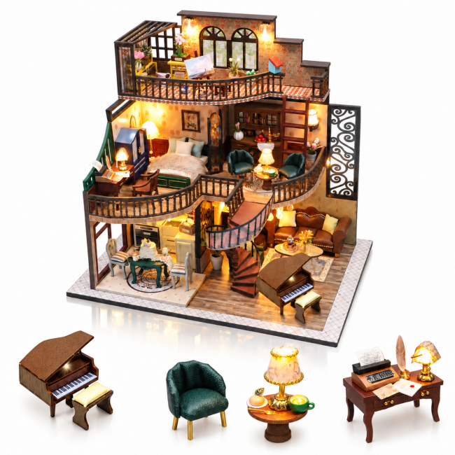 Miniatuurhuis Bouwpakket Groot - Droomvilla