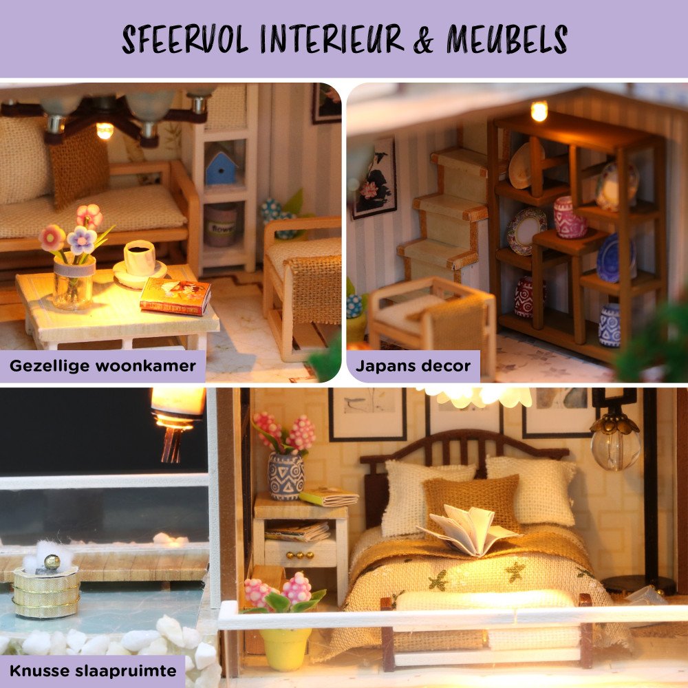 Miniatuurhuis Bouwpakket Groot - Nostalgisch Dorp