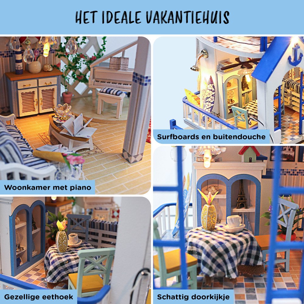 Miniatuurhuis Bouwpakket Groot - Strandhuis