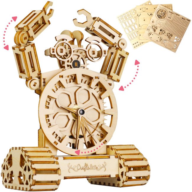 Houten Bouwpakket - Robot Klok
