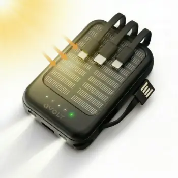 Solar Powerbank - Zwart