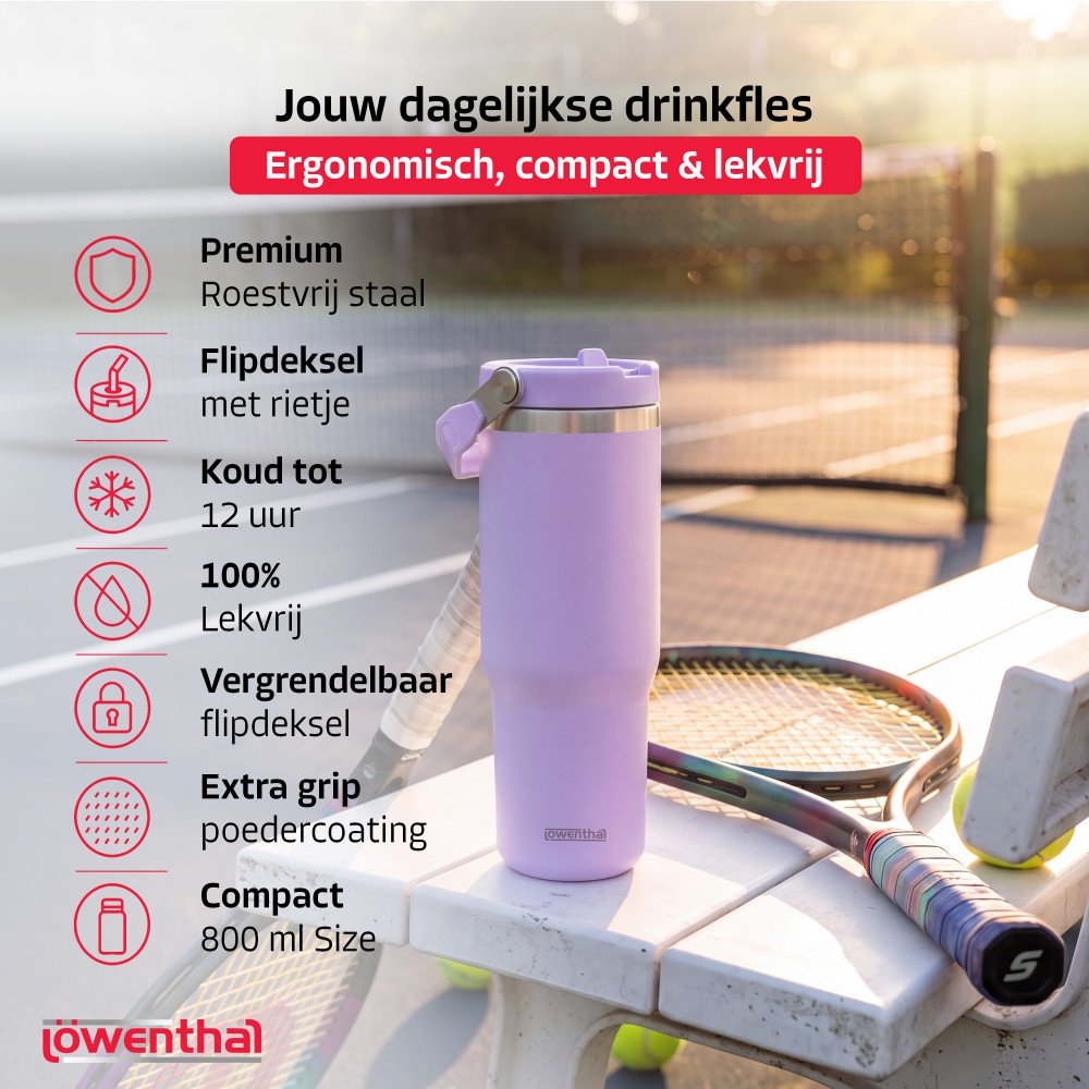Thermosfles - Paars - 800 ml
