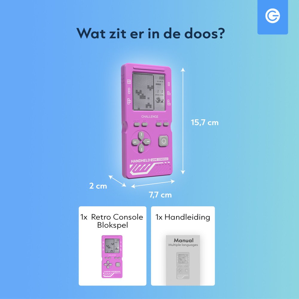 Retro Console Blokkenspel - Paars