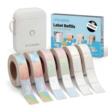 Navullingen Fichero Label Printer - 14 x 30mm - Kleuren Mix  - 6 labelrollen
