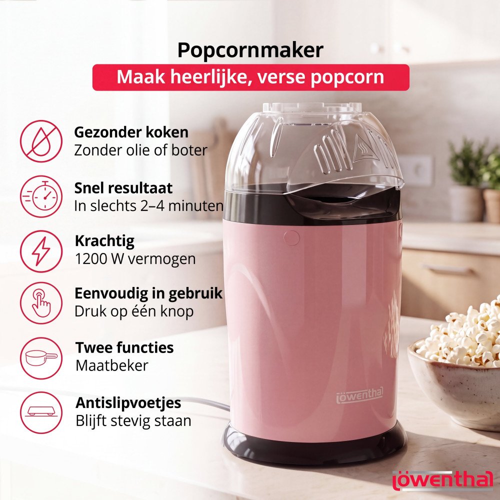Popcornmachine - Roze