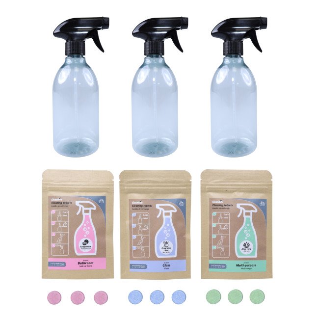 Cleaning Tablets Starterkit - Badkamer, Allesreiniger en Glas