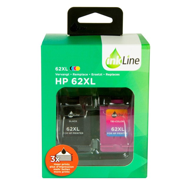 Inkline HP 62XL Inktcartridges - 2-pack