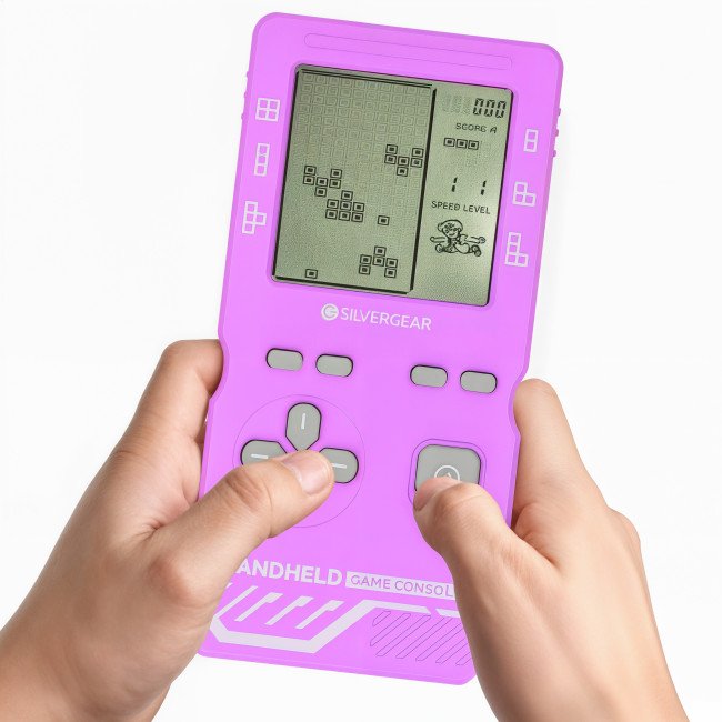 Retro Console Blokkenspel - Paars