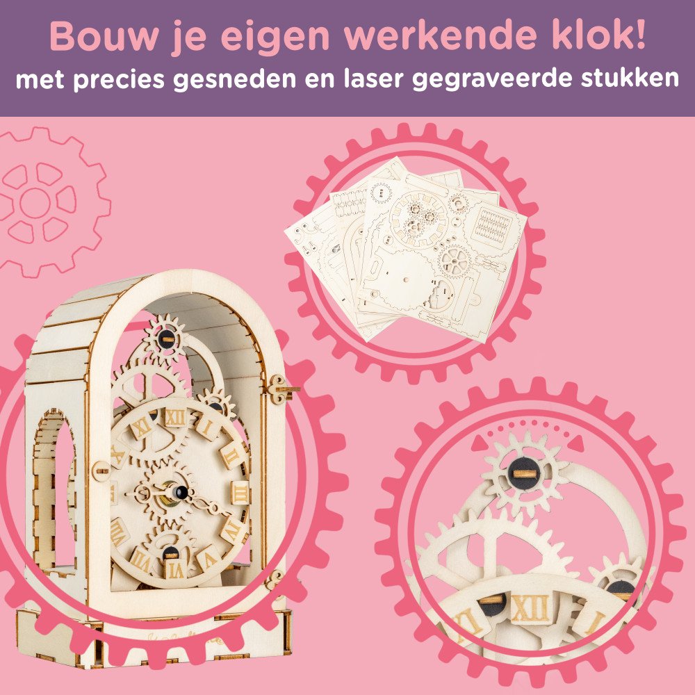 Houten Bouwpakket - Vintage Klok