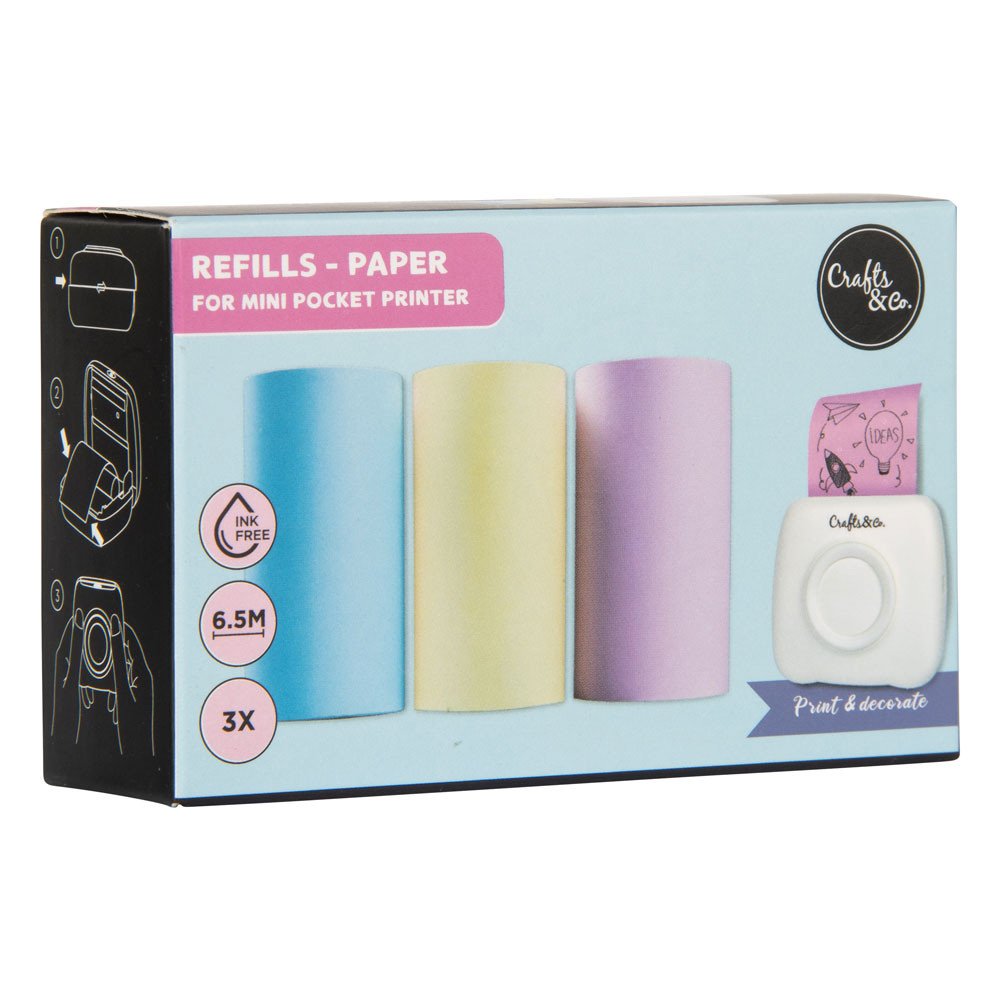 Navullingen voor de Mini Pocket Printer - Gekleurd Papier