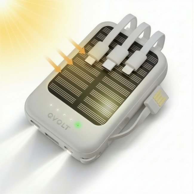 Solar Powerbank - Wit