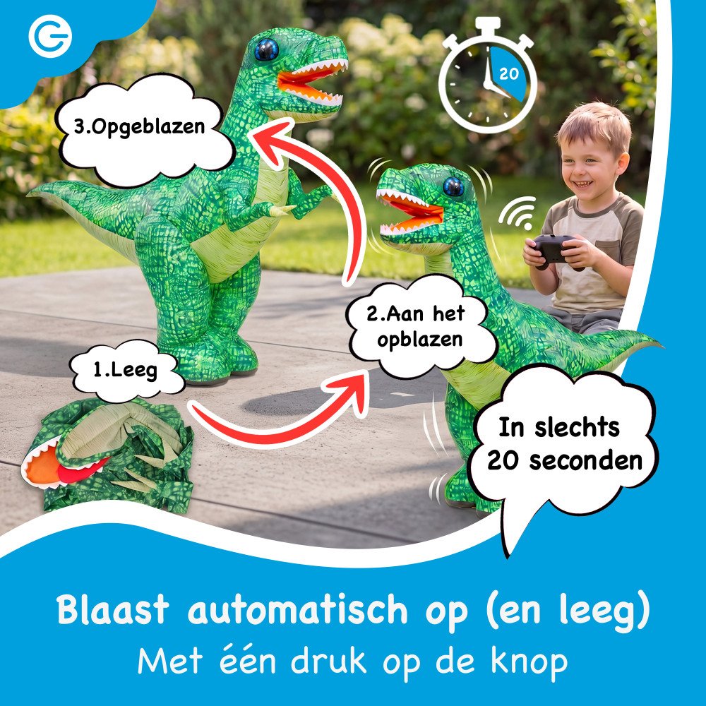 Opblaasbare RC - Dinosaurus